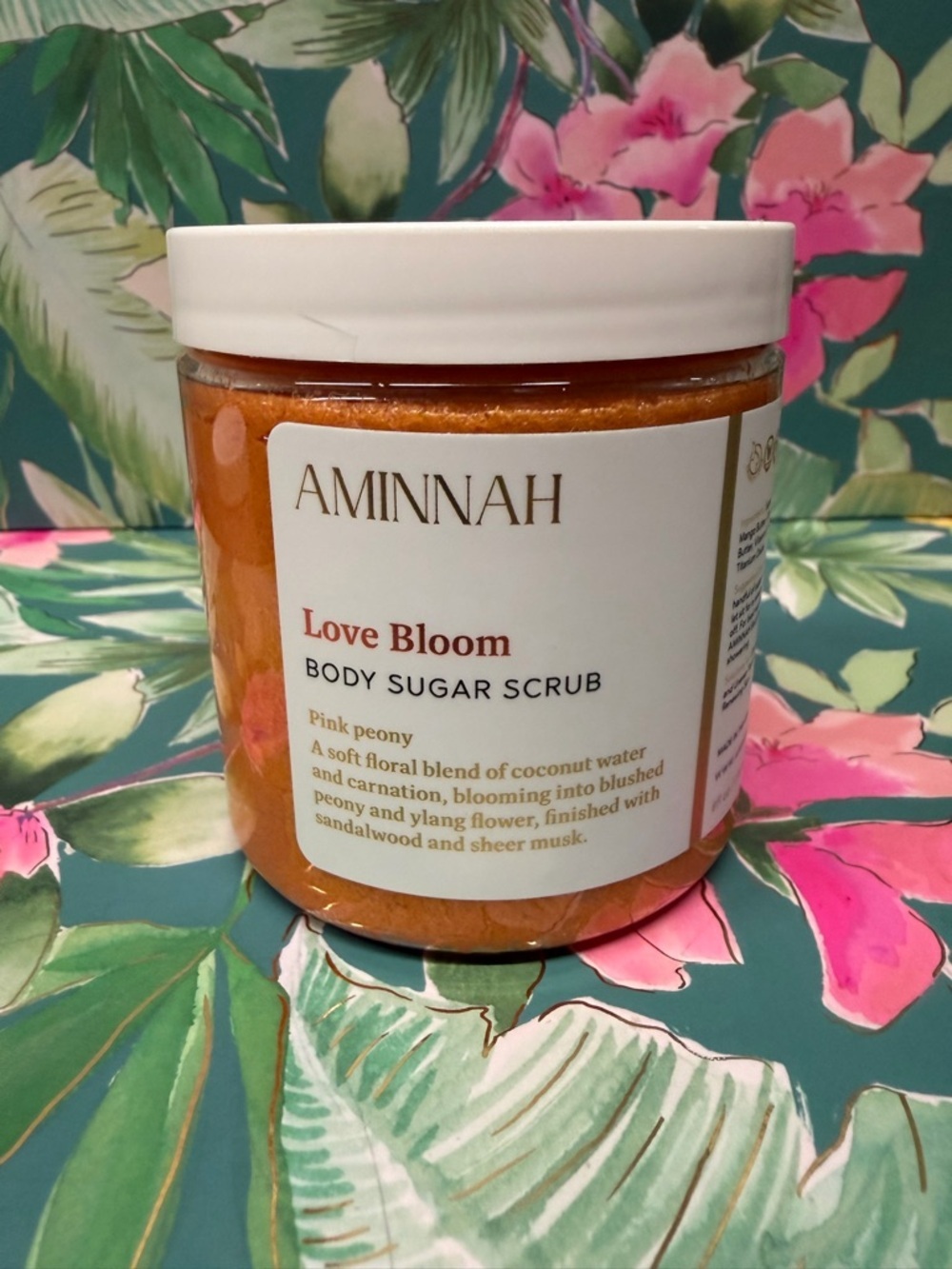Aminnah Love Bloom Body Sugar Scrub NWT